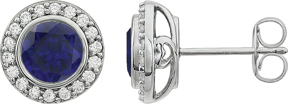 Halo-style earrings