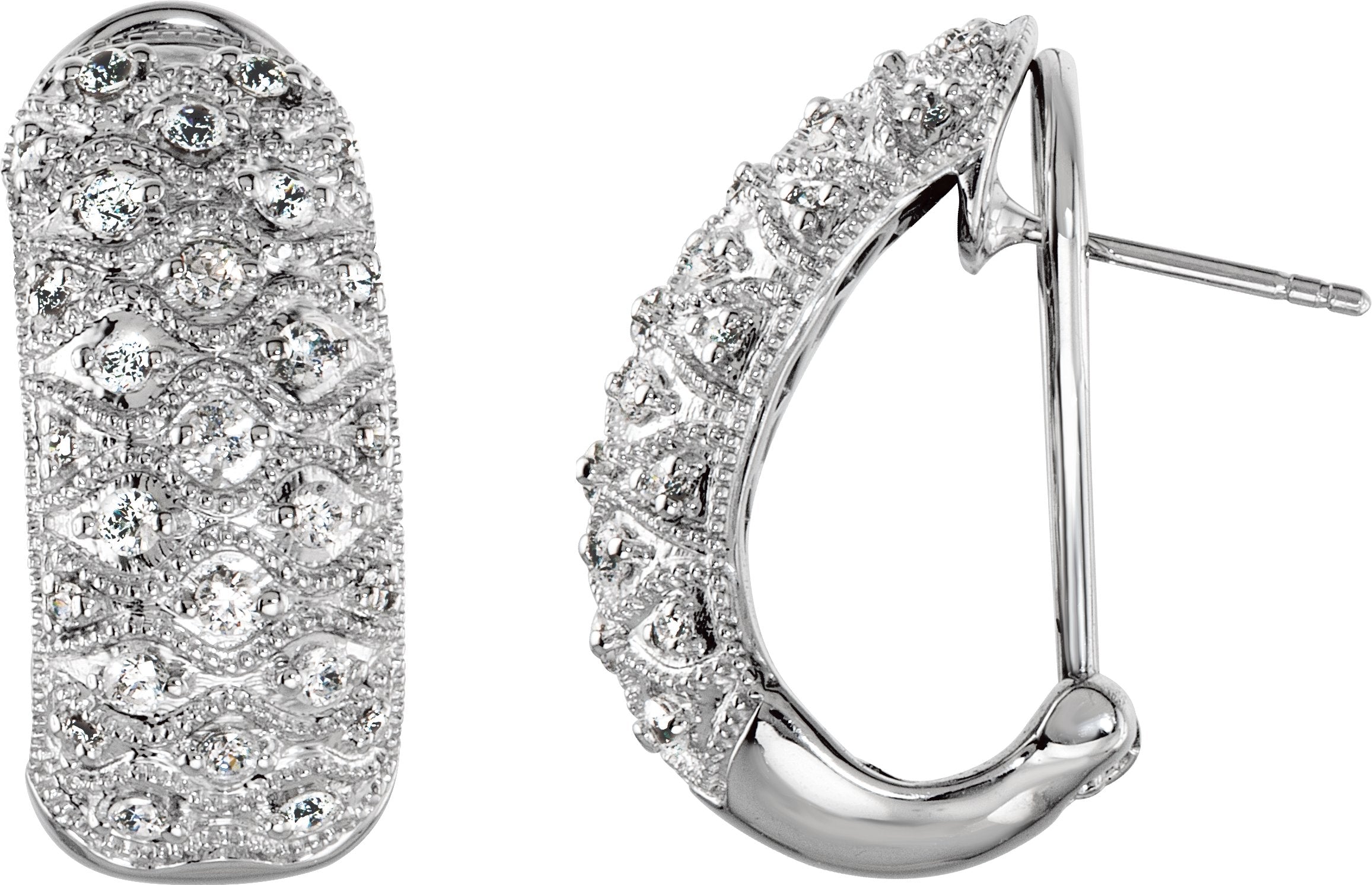 J-Hoop Omega Earrings