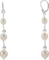 Pearl & Crystal Dangle Earrings