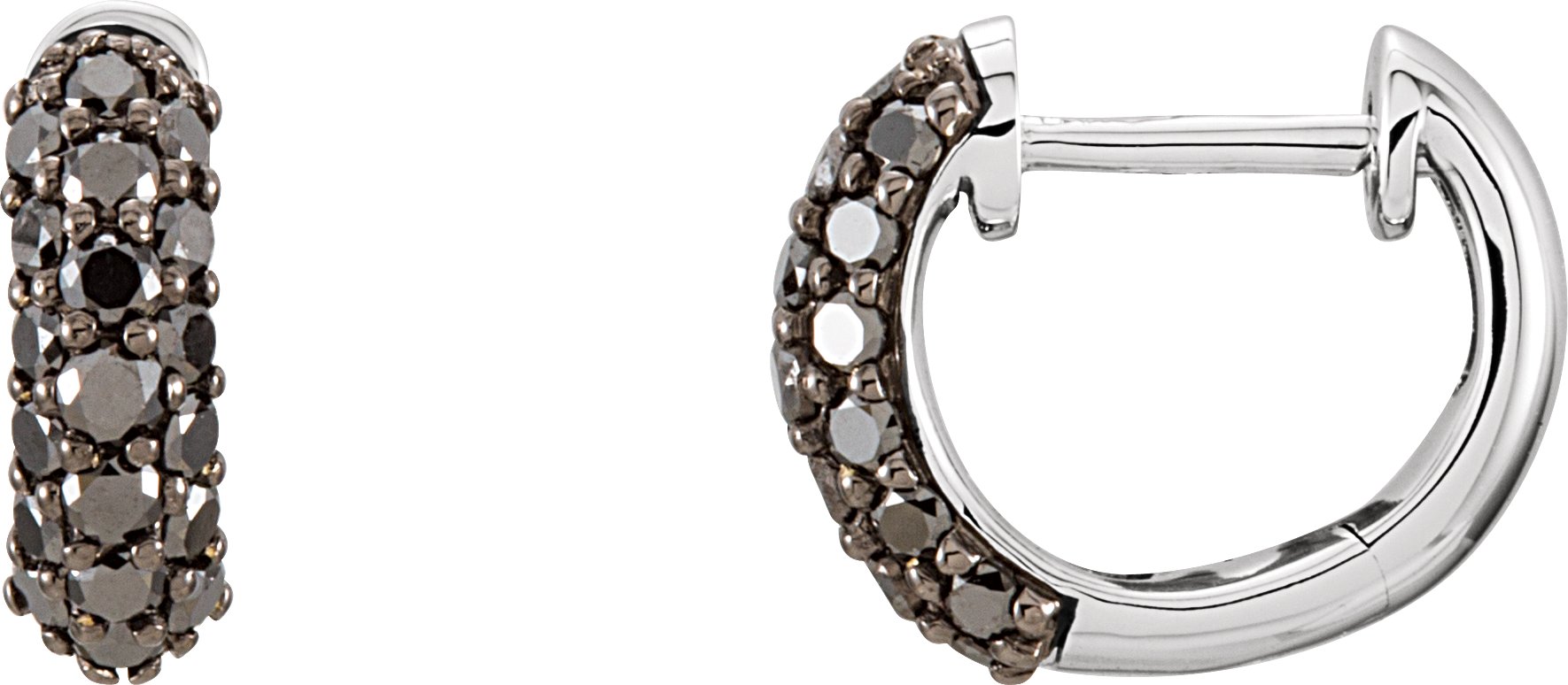 Pavé-style hoop earrings