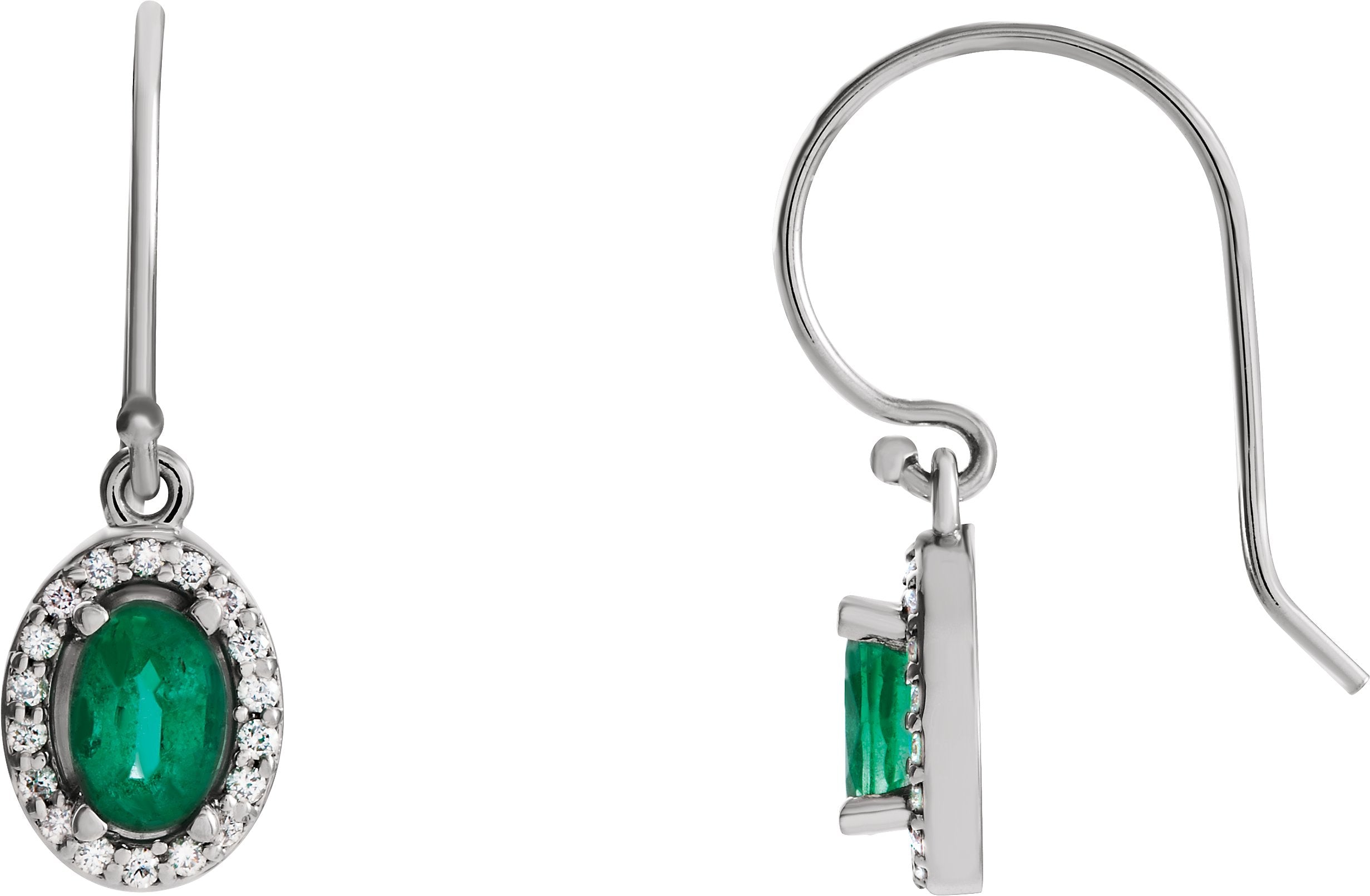 Halo-style earrings