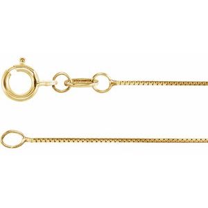 18K 0.5 mm box chain