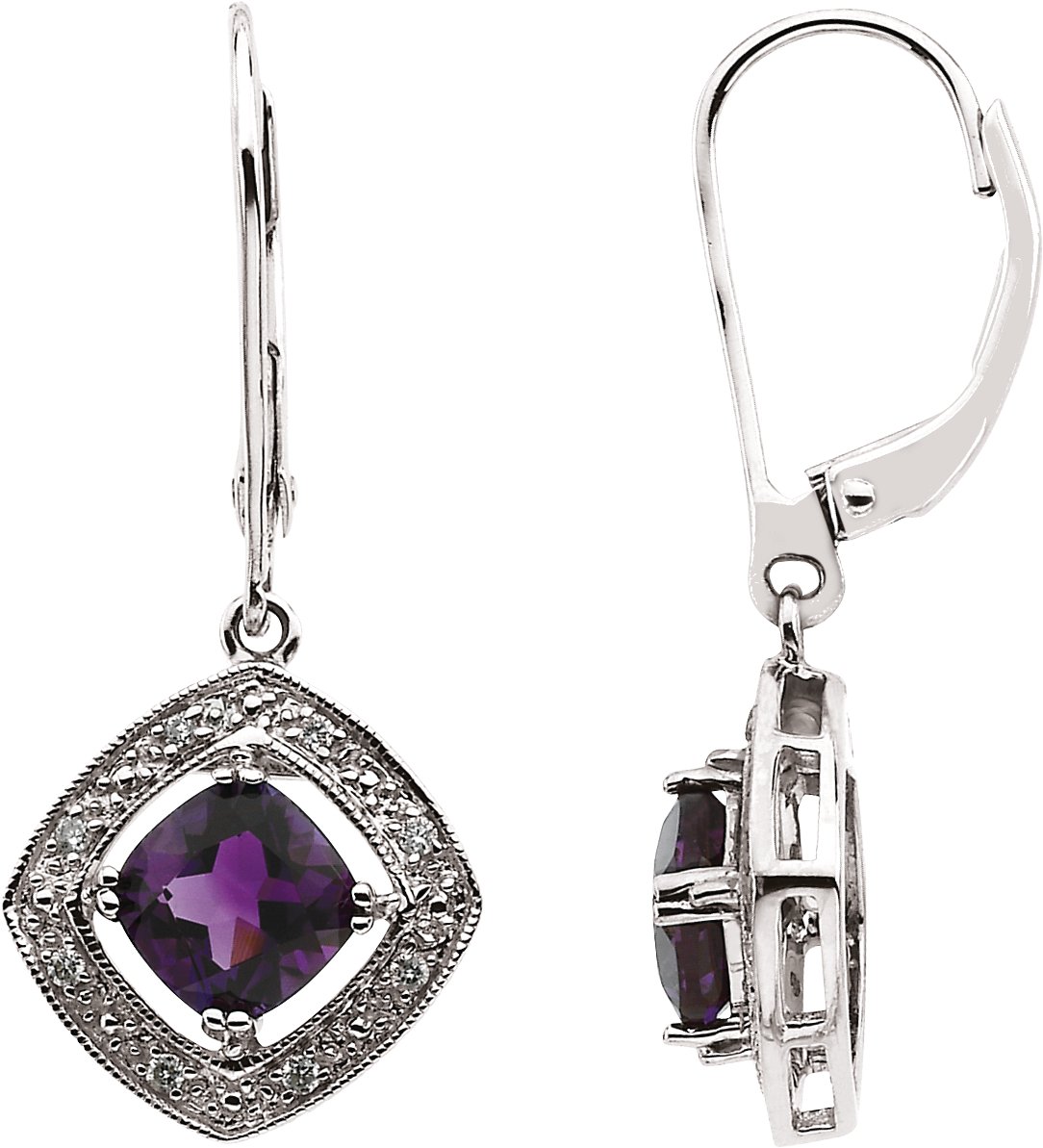 Halo-style earrings