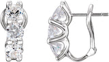 Three-Stone Omega Earrings