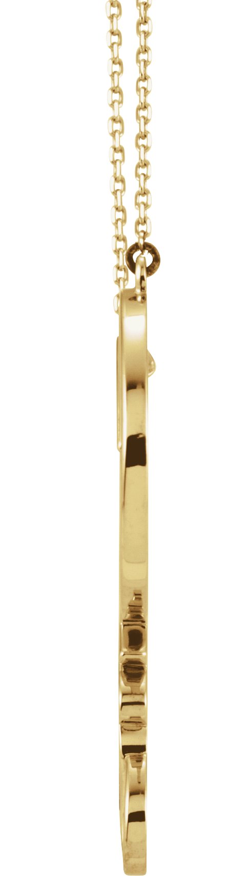 14K Yellow Gold Infinity-Inspired "Love" Heart 18" Necklace