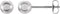 14K White Gold 4mm Ball Stud Earrings