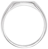 Sterling Silver 13x12 mm Rectangle Signet Ring