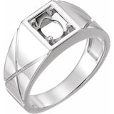 Platinum 8x6 mm Oval Ring Mounting
