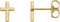 14K Yellow Gold 7.5mm Cross Earrings