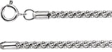 Sterling Silver 2.75mm Popcorn 7" Chain