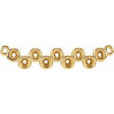 14K Yellow Bezel Set Bar Necklace Center