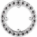 Platinum 7 mm Round Halo-Style Pendant Mounting