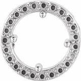 18K White 6 mm Round Halo-Style Pendant Mounting