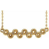 14K Yellow Bezel Set Bar 16-18" Necklace Mounting