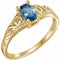 14K Yellow December Youth Imitation Birthstone Ring