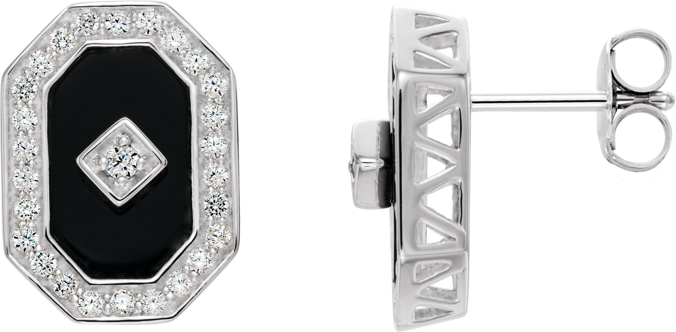 Halo-style earrings