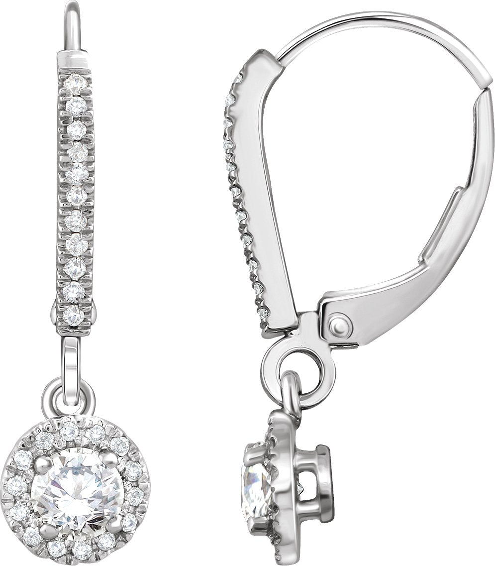 Halo-style earrings
