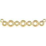 18K Yellow 2.2 mm Round Bezel Set Bar Necklace Center