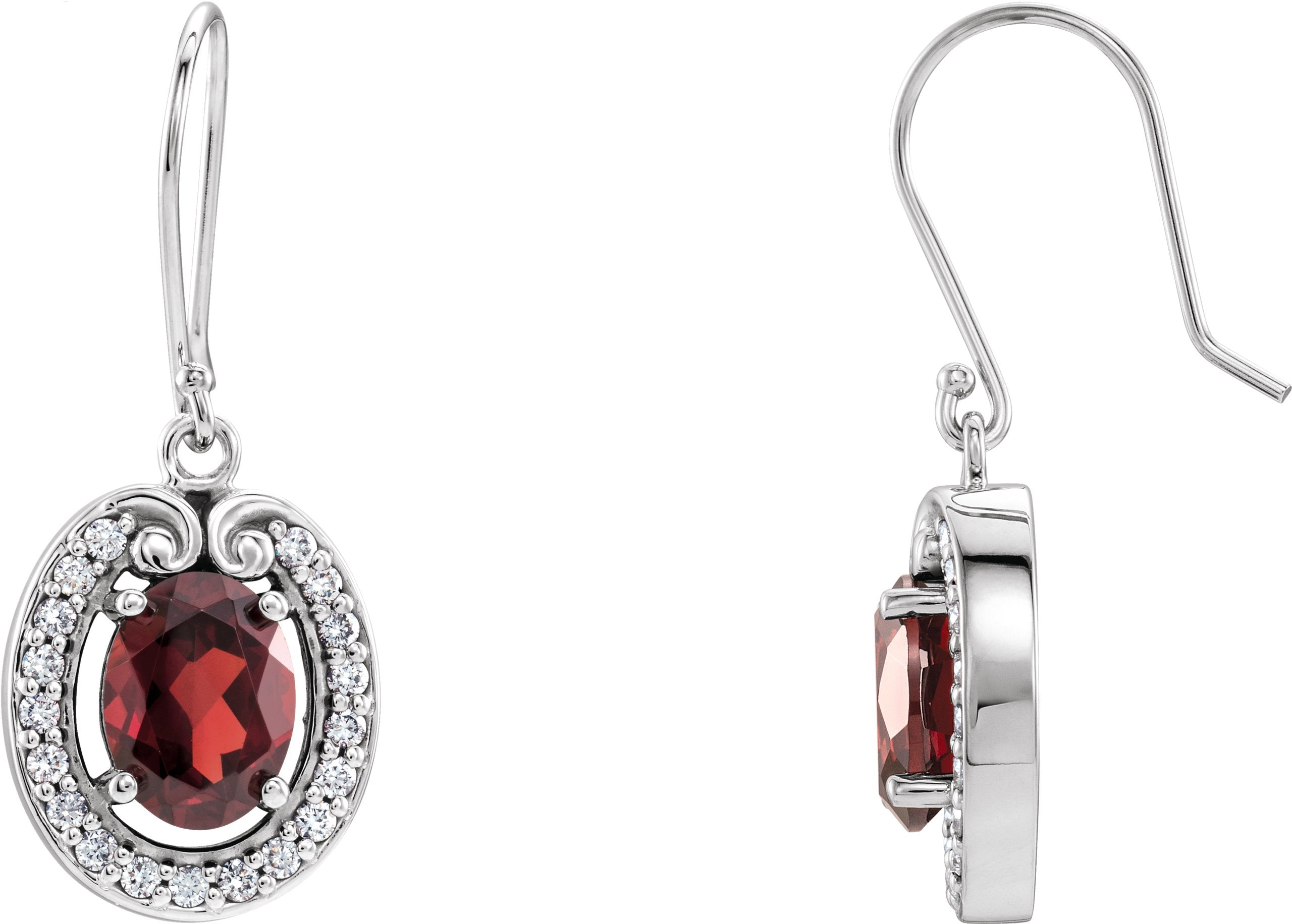 Halo-style earrings