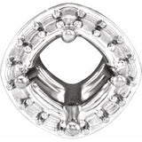 Sterling Silver 5 mm Round Halo-Style Pendant Mounting