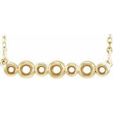 14K Yellow Bezel Set 16-18" Necklace Mounting