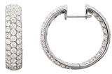 Pavé Style Inside-Outside Hinged Hoop Earrings