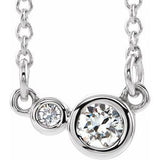 Sterling Silver 1/8 CTW Natural Diamond 16" Necklace