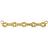 18K Yellow 2 mm Round Bezel Set Bar Necklace Center
