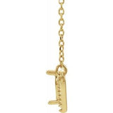 14K Yellow Accented V 16" Necklace Mounting