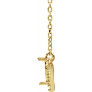 14K Yellow Accented V 18" Necklace Mounting