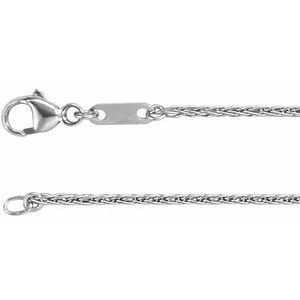 Platinum 1.2 mm wheat chain