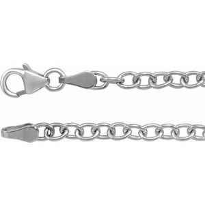 3.25 mm sterling silver cable chain