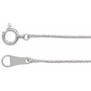 Platinum 0.8 mm wheat chain