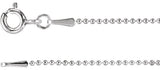 Sterling Silver 1mm Hollow Bead 20" Chain