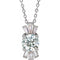 Sterling Silver Natural White Sapphire & 1/6 CTW Natural Diamond 16-18