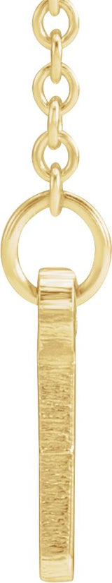 14K Yellow Gold Be Posh® Engravable Bar 17 1/2" Necklace