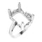 18K X1 White 14x10 mm Emerald Ring Mounting