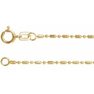 14K 1.15 mm ball chain