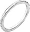 14K White Gold 1.6 mm Hammered Stackable Ring Size 7