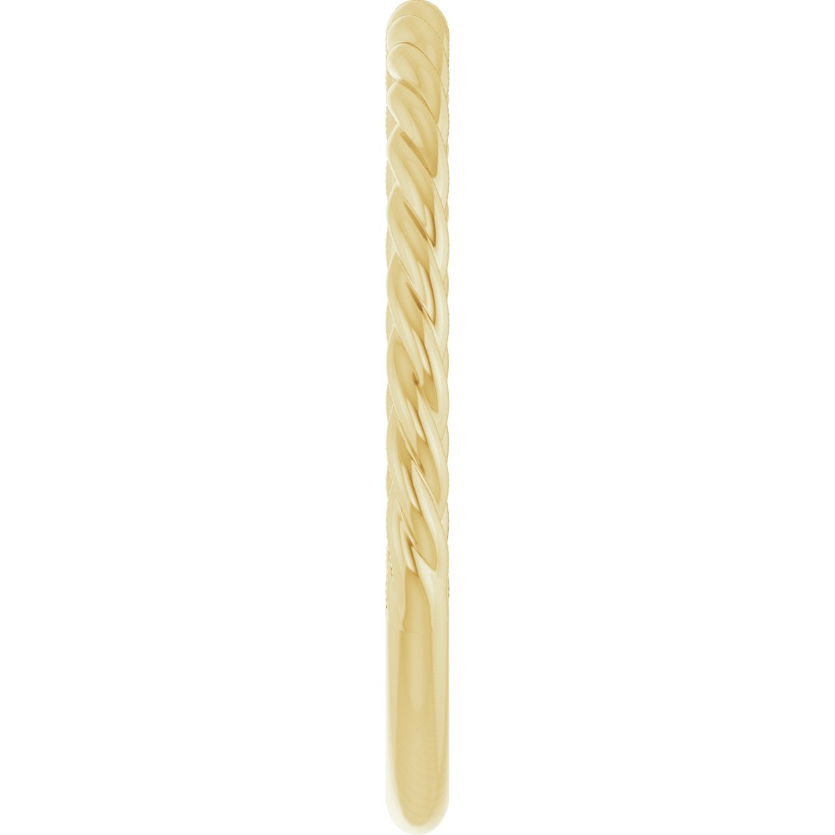 14K Yellow Gold 1.7mm Rope Ring Size 7