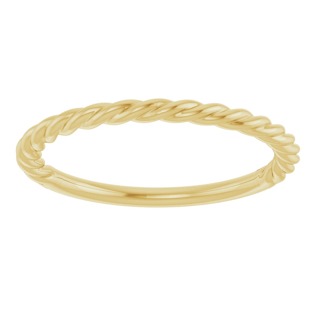 14K Yellow Gold 1.7mm Rope Ring Size 7