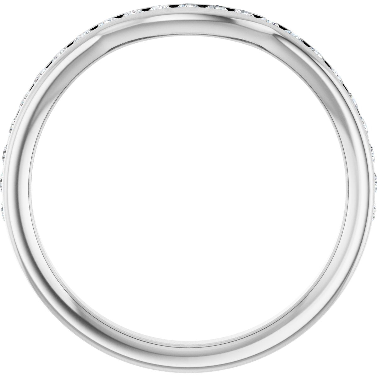 14K White Gold 1/3 CTW Natural Diamond Contour Band