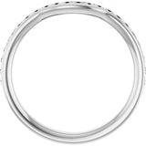 14K White Gold 1/3 CTW Natural Diamond Contour Band
