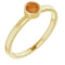 14K Yellow 4mm Natural Citrine Ring