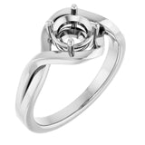 Continuum Sterling Silver 6mm Round Ring Mounting