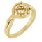 14K Yellow 6mm Round Ring Mounting