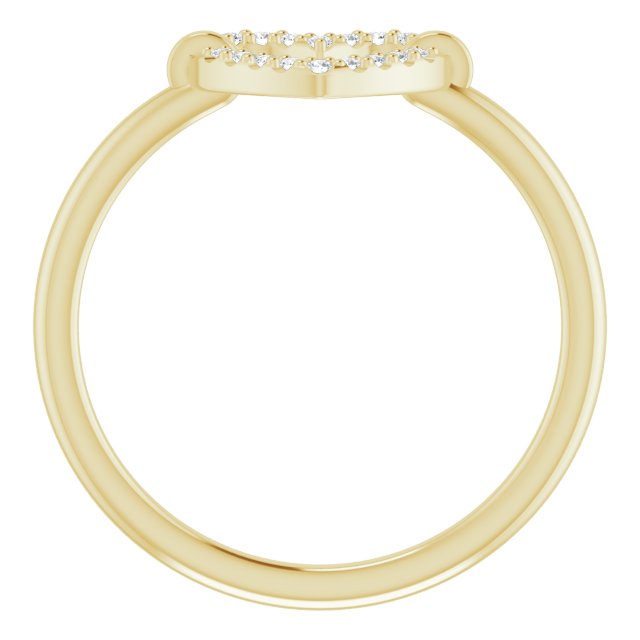 14K Yellow Gold .07 CTW Natural Diamond Heart Ring