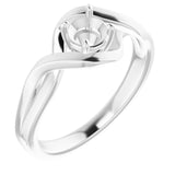 Sterling Silver 4.8mm Round Ring Mounting