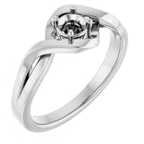 10K White 4.1mm Round Ring Mounting