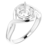 10K White 7mm Round Ring Mounting